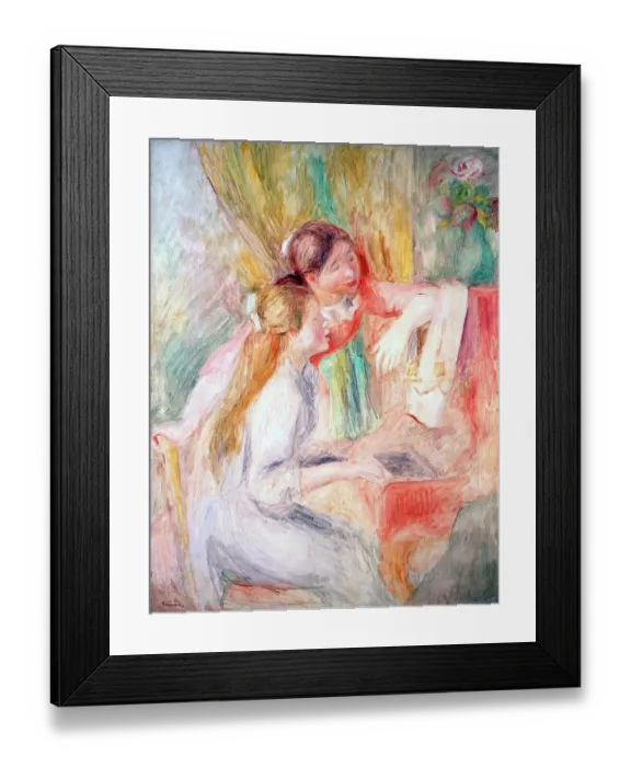 Framed Print : Young Girls at the Piano, 1892. Artist: Pierre-Auguste Renoir Framed Print : Young Girls at the Piano, 1892. Artist: Pierre-Auguste Renoir