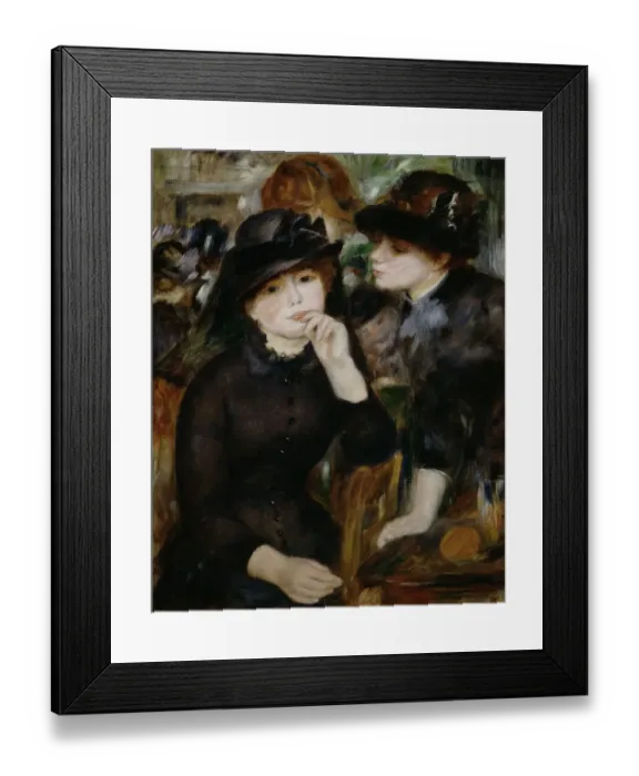 Framed Print : Two Girls in Black, 1880-1882. Artist: Pierre-Auguste Renoir