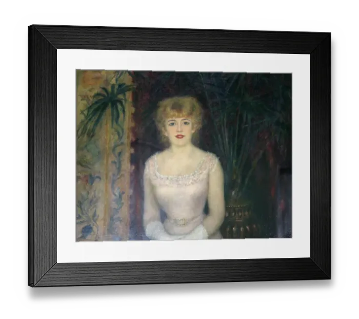 Framed Print : Portrait of the Actress Jeanne Samary, 1878. Artist: Pierre-Auguste Renoir