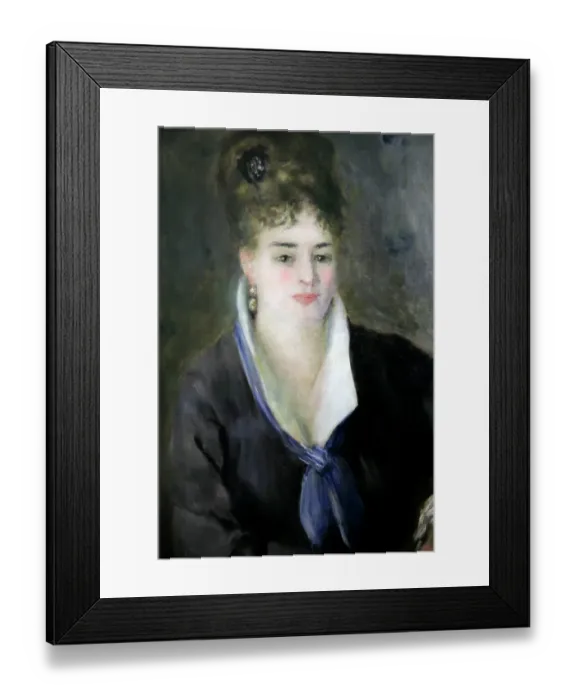 Framed Print : Lady in Black, 1876. Artist: Pierre-Auguste Renoir