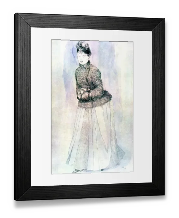 Framed Print : Female figure, 20th Century. Artist: Pierre-Auguste Renoir