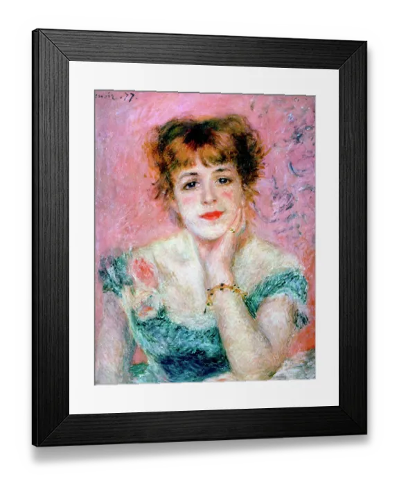 Framed Print : Portrait of the Actress Jeanne Samary, 1878. Artist: Pierre-Auguste Renoir Framed Print : Portrait of the Actress Jeanne Samary, 1878. Artist: Pierre-Auguste Renoir