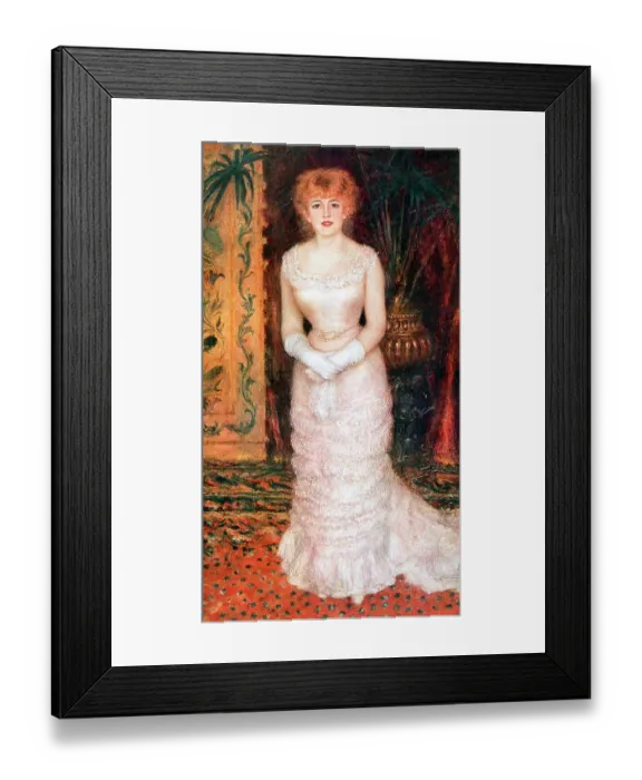 Framed Print : Portrait of the Actress Jeanne Samary, 1878. Artist: Pierre-Auguste Renoir Framed Print : Portrait of the Actress Jeanne Samary, 1878. Artist: Pierre-Auguste Renoir