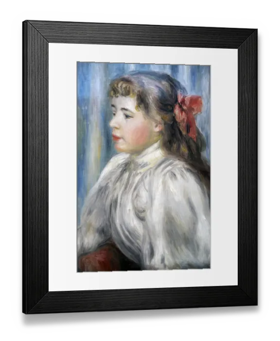 Framed Print : Portrait of a Girl, c.1892, by Renoir Framed Print : Portrait of a Girl, c.1892, by Renoir