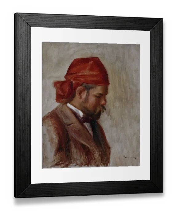 Framed Print : Portrait Dambroise Vollard Au Foulard Rouge