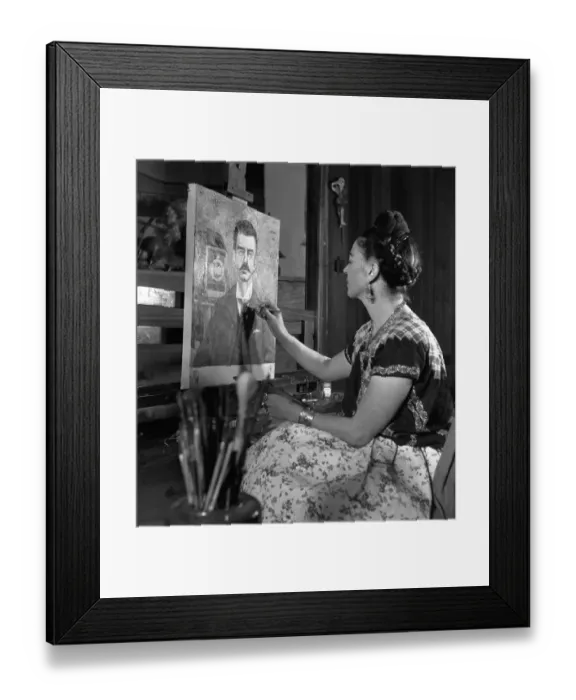 Framed Print : Painting. View of Mexican artist Frida Kahlo Framed Print : Painting. View of Mexican artist Frida Kahlo