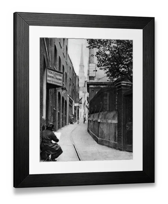 Framed Print : Huggin Lane, London, 1926-1927.Artist: Paterson Framed Print : Huggin Lane, London, 1926-1927.Artist: Paterson