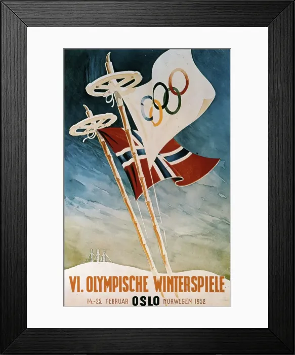 Framed Print : Olympic Winter Games Oslo 1952 Framed Print : Olympic Winter Games Oslo 1952