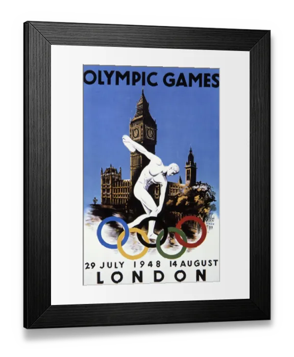 Framed Print : Summer Olympic Games London 1948 Framed Print : Summer Olympic Games London 1948