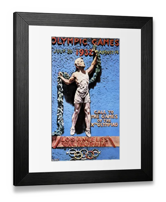 Framed Print : Olympic summer games Los Angeles 1932 Framed Print : Olympic summer games Los Angeles 1932