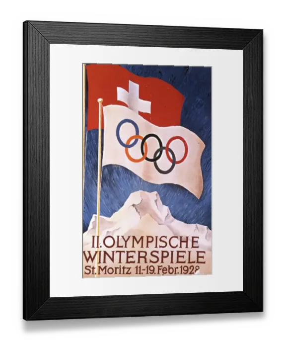 Framed Print : Olympic Winter Games St. Moritz 1928 Framed Print : Olympic Winter Games St. Moritz 1928