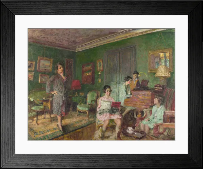 Framed Print : Madame André Wormser and her Children, 1927. Artist: Vuillard, Édouard (1868-1940)