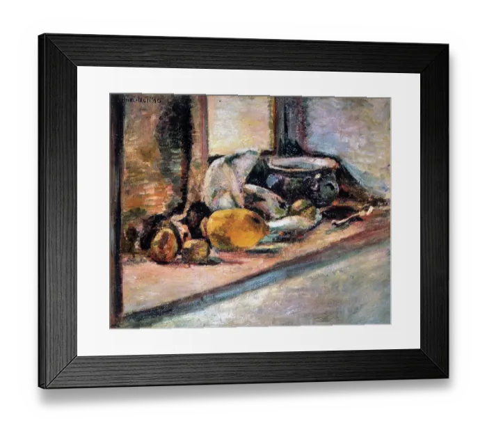 Framed Print : Blue Pot And Lemon Framed Print : Blue Pot And Lemon