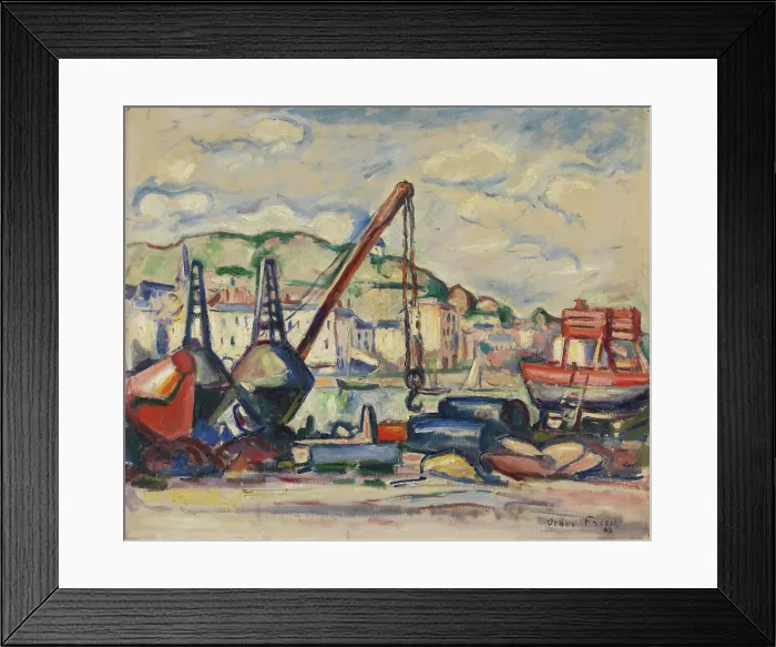 Framed Print : The Harbour In Honfleur Framed Print : The Harbour In Honfleur