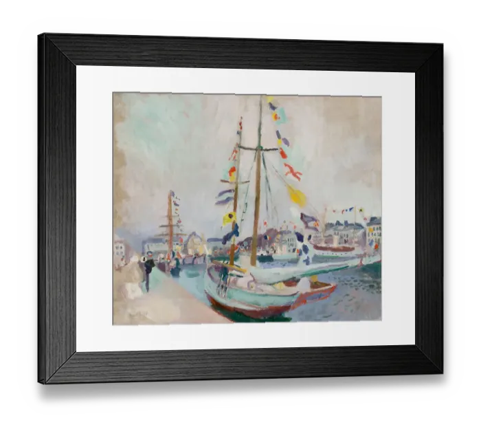 Framed Print : Yacht With Flags At Le Havre. Creator: Dufy Framed Print : Yacht With Flags At Le Havre. Creator: Dufy