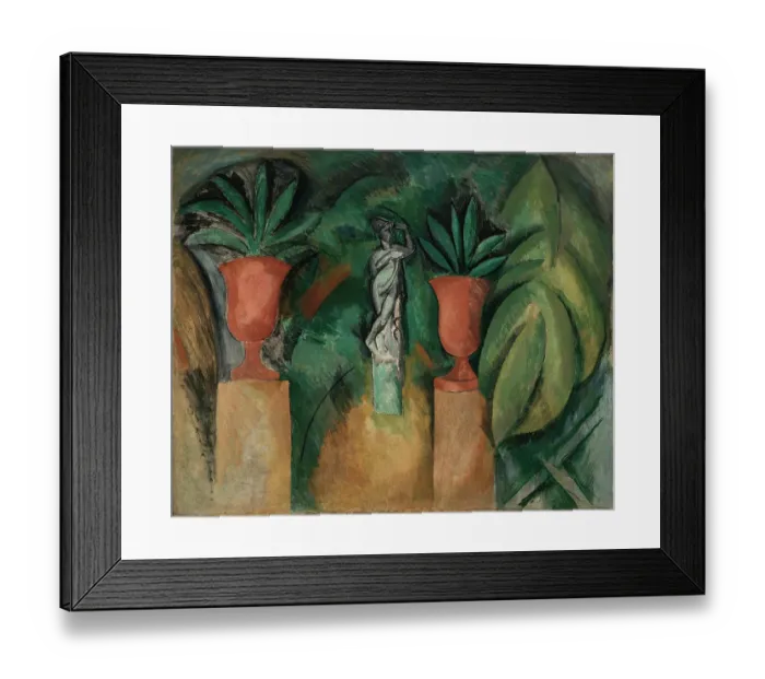 Framed Print : Statue With Two Vases (La Statue Aux Deux Vases) Framed Print : Statue With Two Vases (La Statue Aux Deux Vases)
