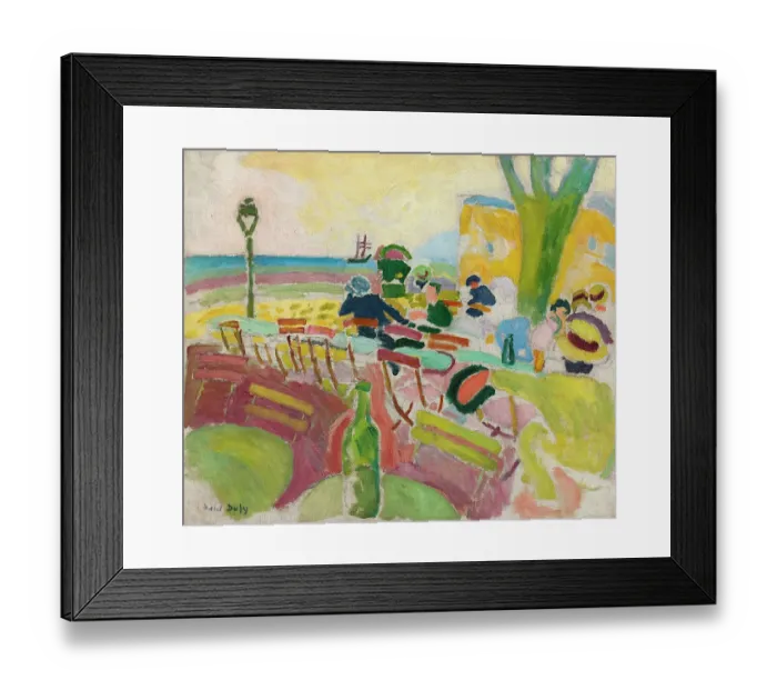 Framed Print : La Terrasse Sur La Plage Framed Print : La Terrasse Sur La Plage