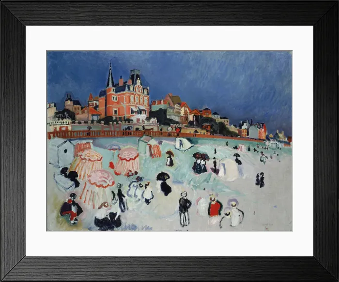 Framed Print : The Beach At Sainte-Adresse Framed Print : The Beach At Sainte-Adresse
