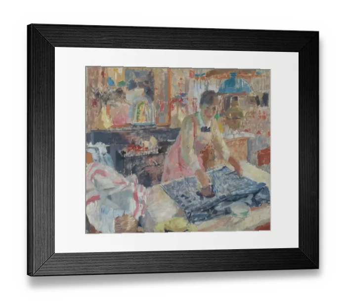 Framed Print : Woman Ironing Framed Print : Woman Ironing
