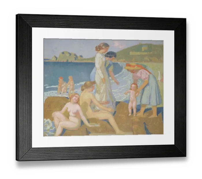Framed Print : Baigneuses À Perros-Guirec