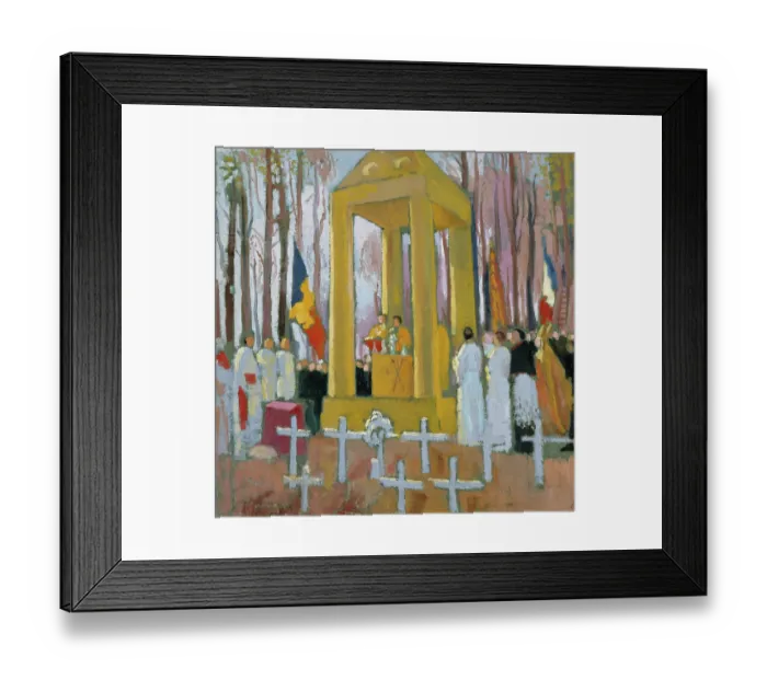 Framed Print : Messe Devant La Tombe Dernest Psichari Framed Print : Messe Devant La Tombe Dernest Psichari