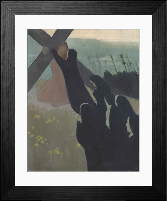Framed Print : Le Calvaire Ou Montee Au Calvaire Framed Print : Le Calvaire Ou Montee Au Calvaire