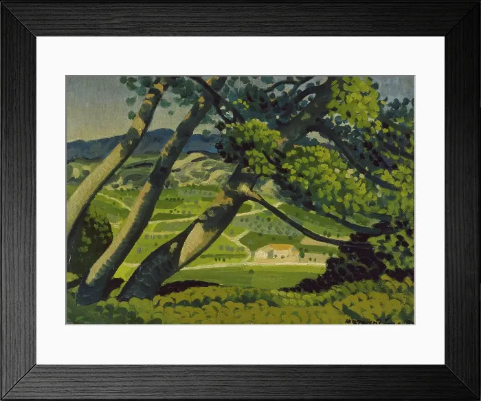 Framed Print : Trees, Provence, 1912. Artist Derwent Lees Framed Print : Trees, Provence, 1912. Artist Derwent Lees