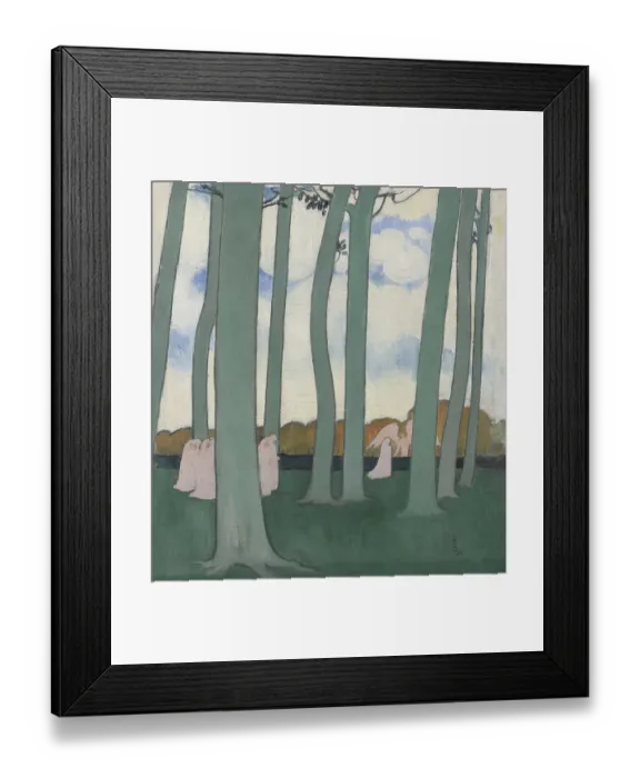 Framed Print : Landscape With Green Trees Or Beech Trees In Kerduel Framed Print : Landscape With Green Trees Or Beech Trees In Kerduel