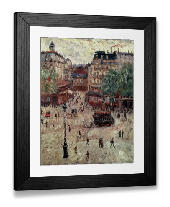 Framed Print : A Square in Paris, 1907. Artist: Georges Leon Dufrenoy Framed Print : A Square in Paris, 1907. Artist: Georges Leon Dufrenoy