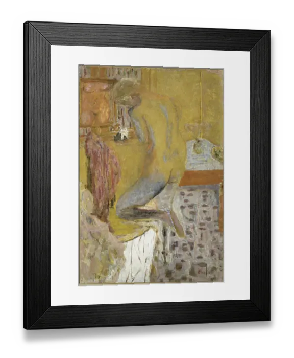 Framed Print : Nu De Dos a La Toilette Nu Jaune Framed Print : Nu De Dos a La Toilette Nu Jaune