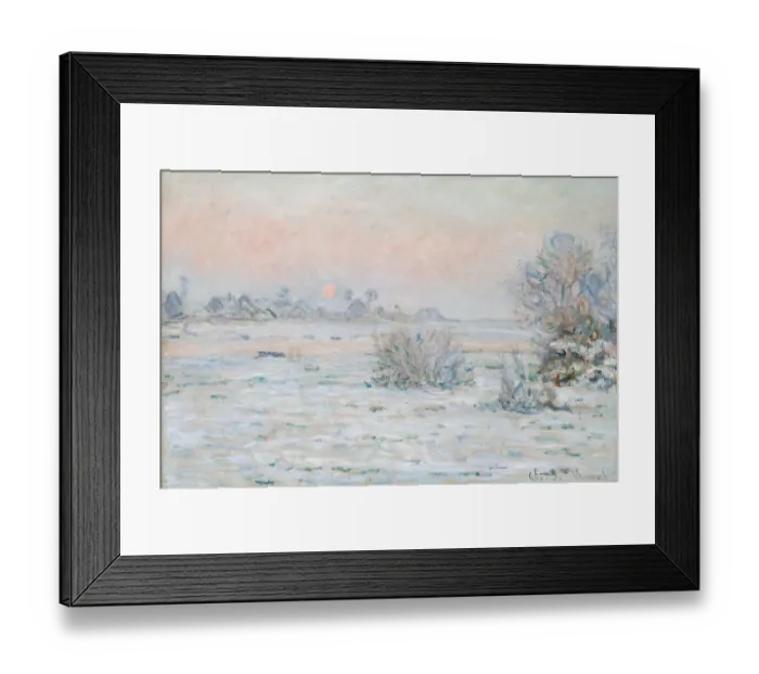Framed Print : Winter Sun at Lavacourt. Artist: Monet, Claude (1840-1926) Framed Print : Winter Sun at Lavacourt. Artist: Monet, Claude (1840-1926)