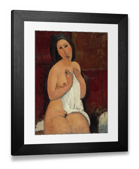 Framed Print : Nu Assis À La Chemise Framed Print : Nu Assis À La Chemise