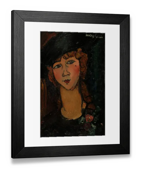 Framed Print : Head Of A Woman With Hat (Lolotte) Framed Print : Head Of A Woman With Hat (Lolotte)