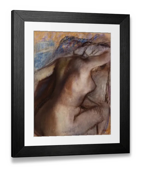 Framed Print : After the Bath, Woman Drying Herself. Artist: Degas, Edgar (1834-1917)