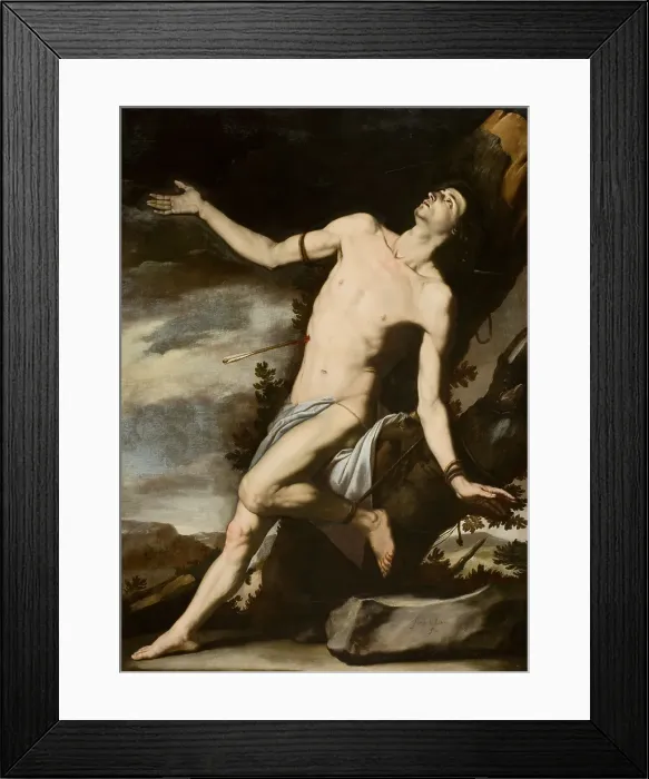 Framed Print : Saint Sebastian. Artist: Ribera, José, de (1591-1652) Framed Print : Saint Sebastian. Artist: Ribera, José, de (1591-1652)
