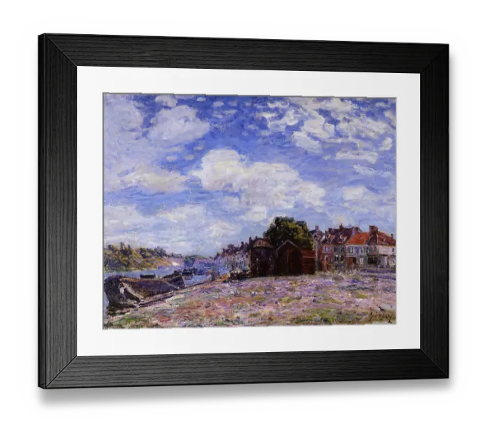 Framed Print : The Loing at Saint-Mammès. Artist: Sisley, Alfred (1839-1899) Framed Print : The Loing at Saint-Mammès. Artist: Sisley, Alfred (1839-1899)