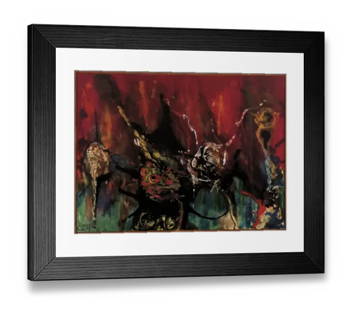 Framed Print : Landscape with Tales of the Sea Plants, by Tony Stefanucci, 1956, 20th Century, cm 110 x 150 Framed Print : Landscape with Tales of the Sea Plants, by Tony Stefanucci, 1956, 20th Century, cm 110 x 150