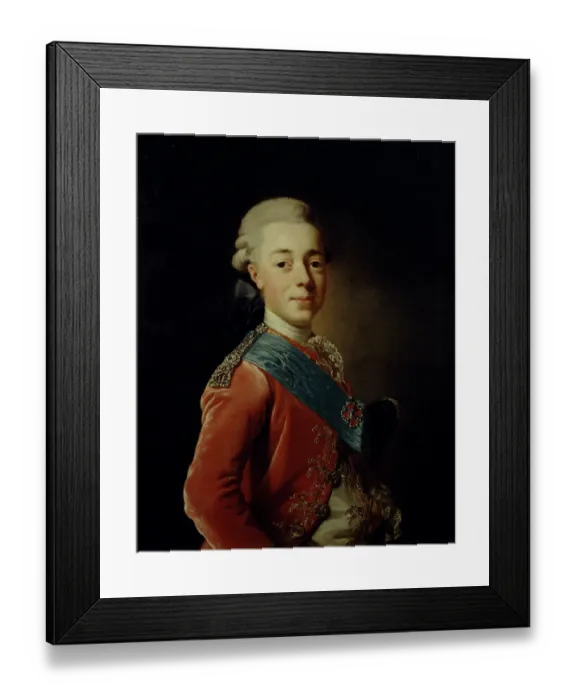 Framed Print : Portrait of Grand Duke Pavel Petrovich (1754-1801), 1776. Artist: Roslin, Alexander (1718-1793) Framed Print : Portrait of Grand Duke Pavel Petrovich (1754-1801), 1776. Artist: Roslin, Alexander (1718-1793)