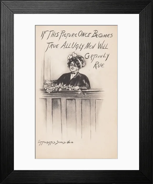 Framed Print : Suffrage Female Judge Framed Print : Suffrage Female Judge