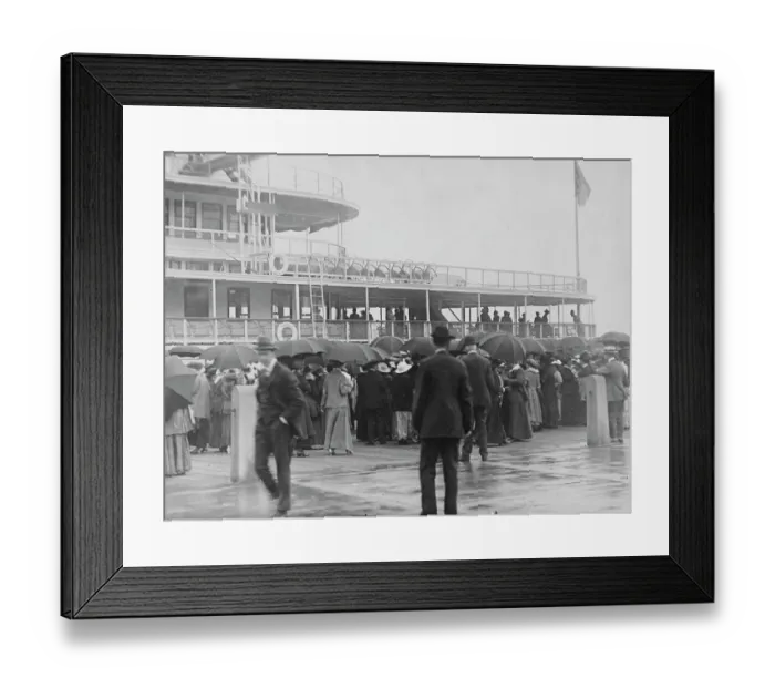 Framed Print : Suffragettes Waiting To Board The Mandalay Framed Print : Suffragettes Waiting To Board The Mandalay