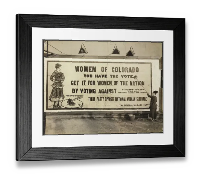Framed Print : Suffragist Billboard In Denver Framed Print : Suffragist Billboard In Denver