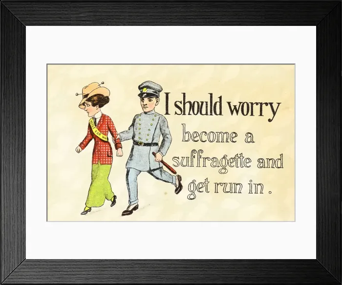 Framed Print : Arrested Suffragette Framed Print : Arrested Suffragette