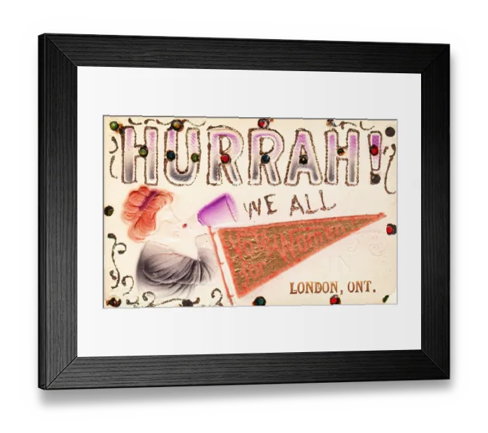 Framed Print : Ontario Suffrage Postcard Framed Print : Ontario Suffrage Postcard