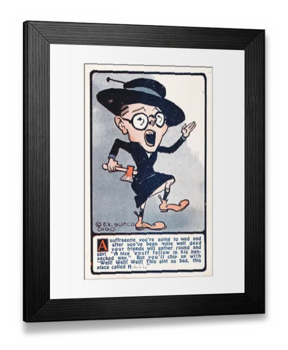 Framed Print : Axe Weilding Suffragette Bride Framed Print : Axe Weilding Suffragette Bride