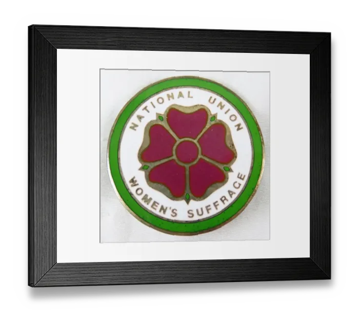 Framed Print : National Union Suffrage Pin Framed Print : National Union Suffrage Pin