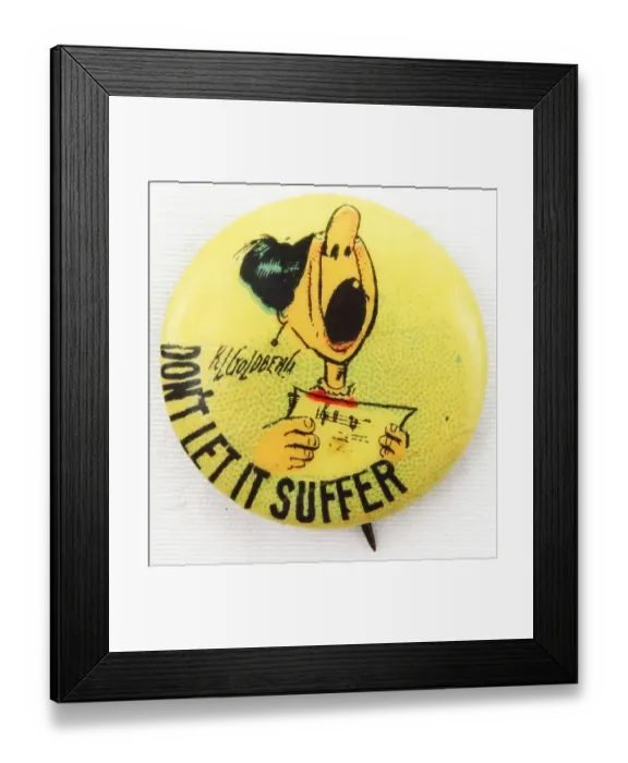 Framed Print : Anti-Suffrage Singer Pin Framed Print : Anti-Suffrage Singer Pin