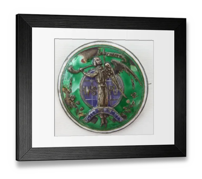 Framed Print : Suffrage Badge Framed Print : Suffrage Badge