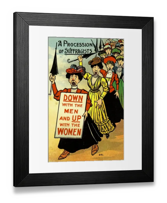 Framed Print : Suffragist Procession Framed Print : Suffragist Procession