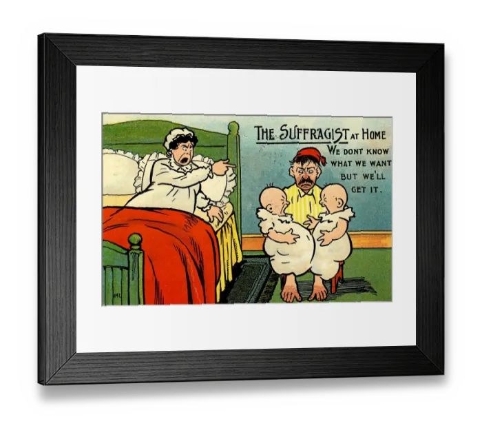 Framed Print : Shouting Suffragist Mother Framed Print : Shouting Suffragist Mother
