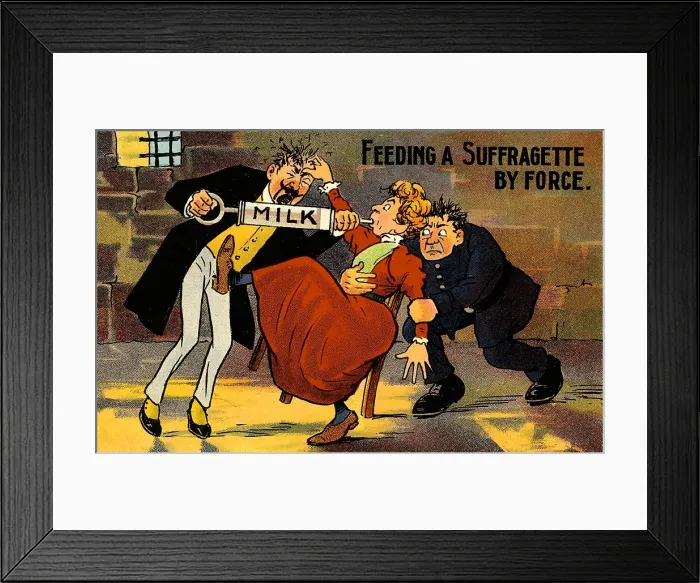 Framed Print : Feeding A Suffragette Framed Print : Feeding A Suffragette